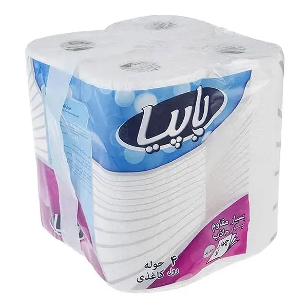 Hand towel 140 papaya leaves, soft model 4 دستمال حوله ای 140 برگ پاپیا مدل Soft بسته 4 عددی