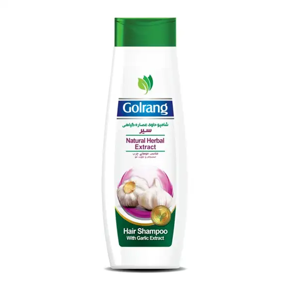 garlic hair shampoo golrang شامپو گیاهی مخصوص موهای چرب گلرنگ
