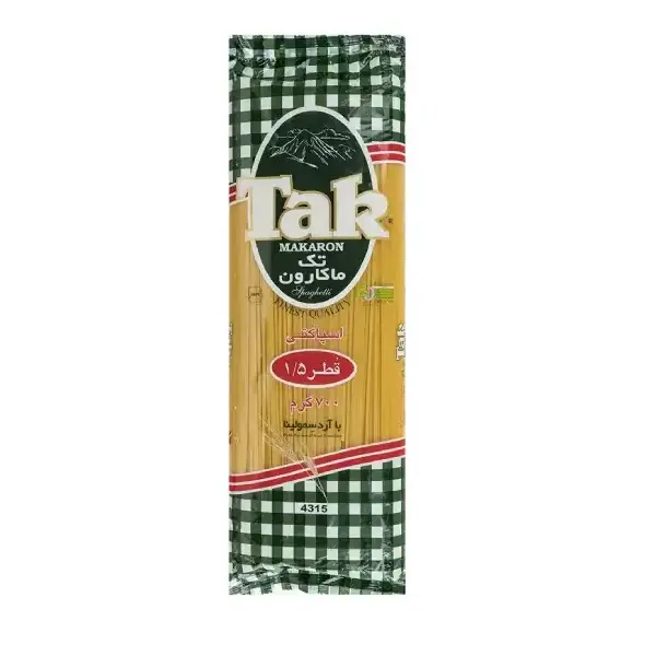 spaghetti 1.5 700g tak macaron ماکارونی 1.5 700 گرمی تک ماکارون