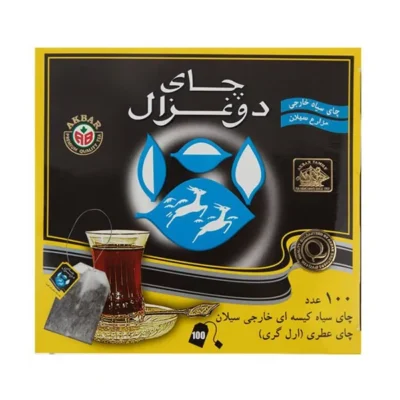 چای تیبگ 100 تایی دوغزال عطری(مشکی)