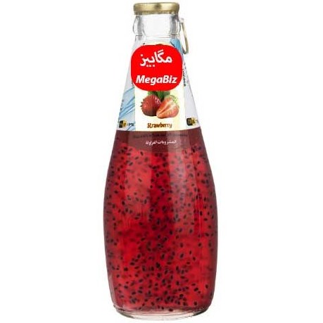 23694 نوشیدنی تخم شربتی شیشه 290 میلی لیتر مگابیز