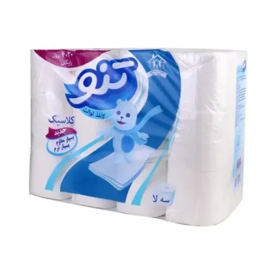 دستمال دوقلو 3 لایه 24 بسته ای تنو