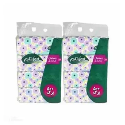 دستمال 500 برگ سافت 8 تایی 4 بسته فول تایم