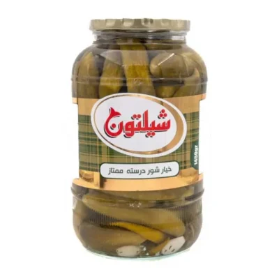 خیارشور ممتاز شیشه 1450 گرمی شیلتون