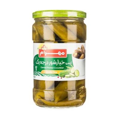 خیارشور درجه یک 650 گرمی مهرام