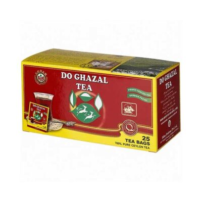 چای تیبگ 100 تایی ساده قرمز 16 عددی دوغزال