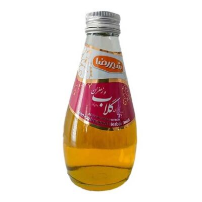 نوشيدني شيشه گلاب زعفران 310 ميلی لیتری 12 عددی شيررضا